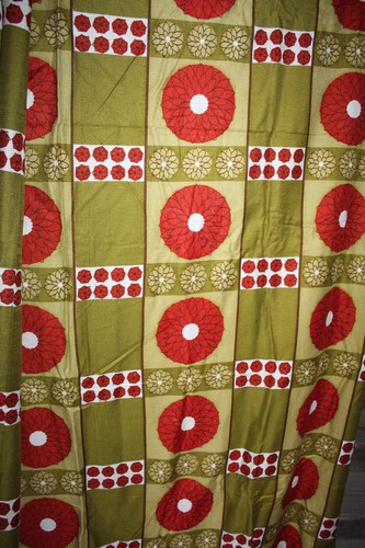 Vintage stoff vorhang 70er - ,